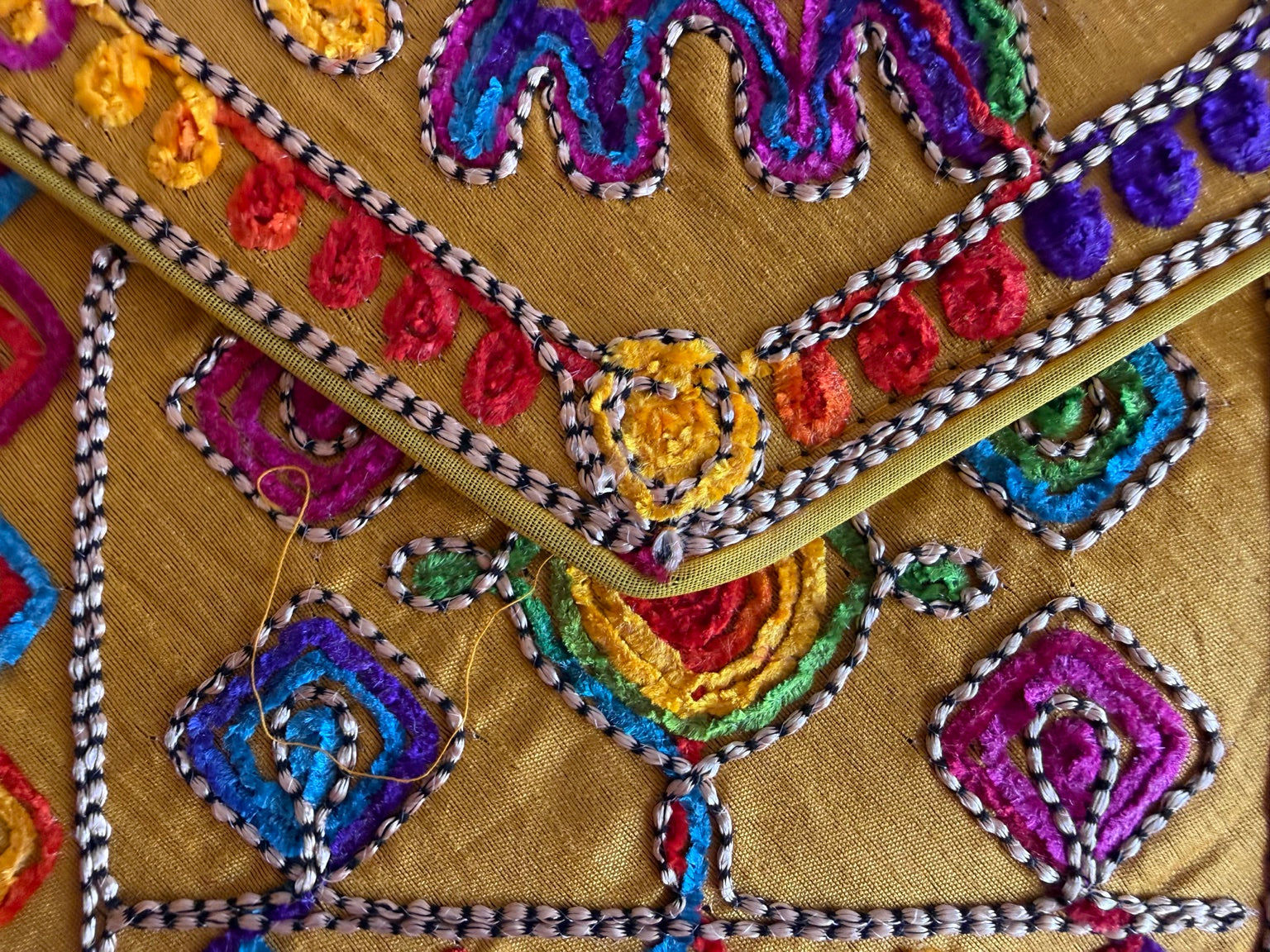 Handcrafted Rajasthani Embroidered Women's Purse โ Mustard Yellow Artisan Handbag | Jaipur Collection