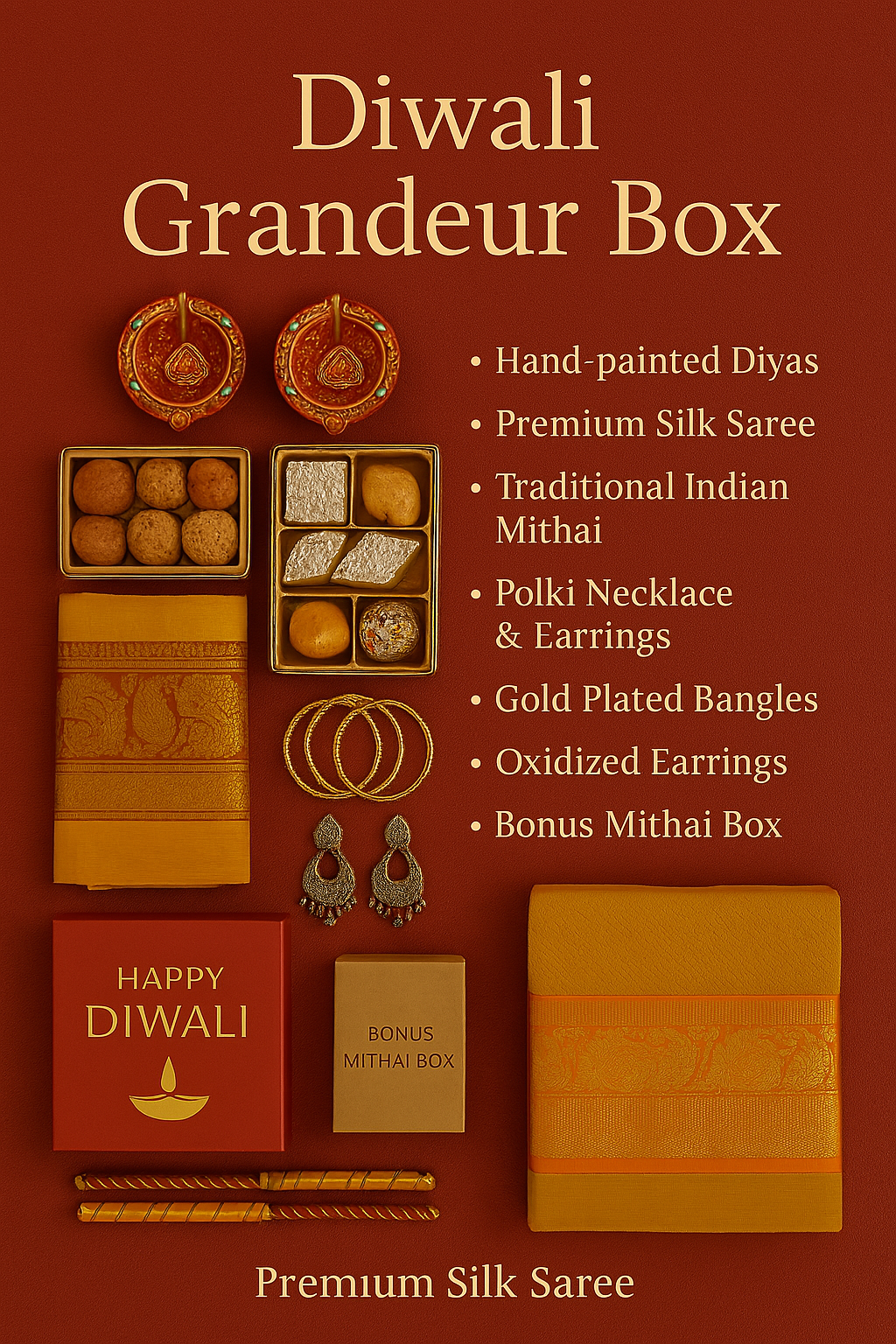 Diwali Grandeur Box β A Premium Celebration of Light, Tradition & Luxury