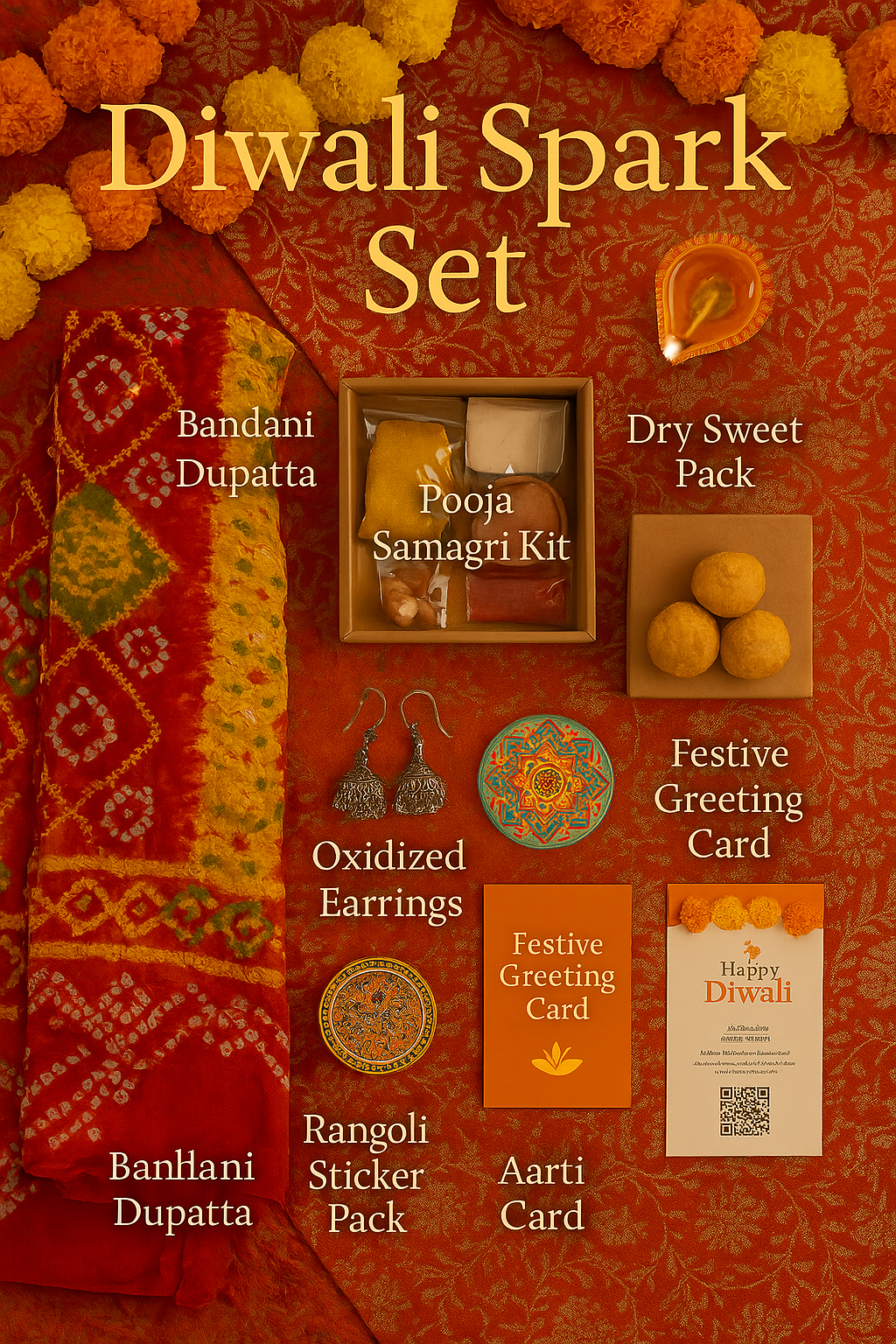 Diwali Spark Set β All-in-One Celebration Box with Style, Sweets & Spiritual Spark