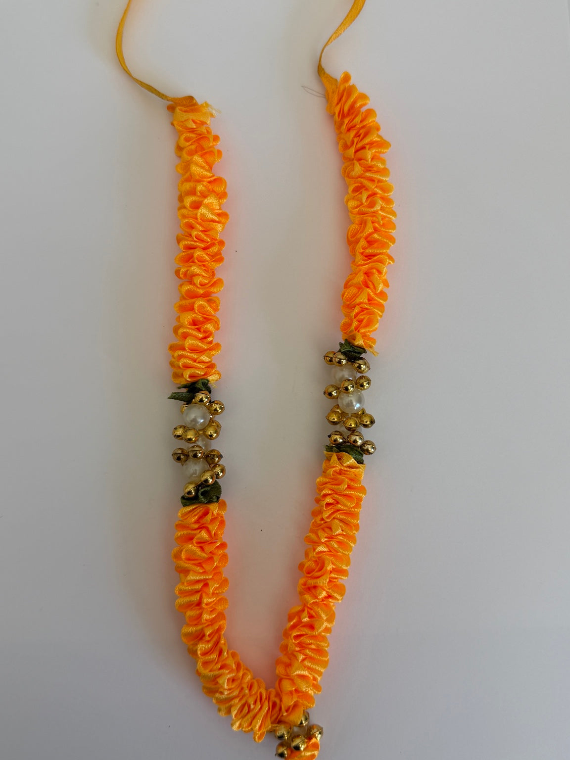 Handcrafted Marigold Style Pooja Garland – Decorative Temple Toran (Yellow)