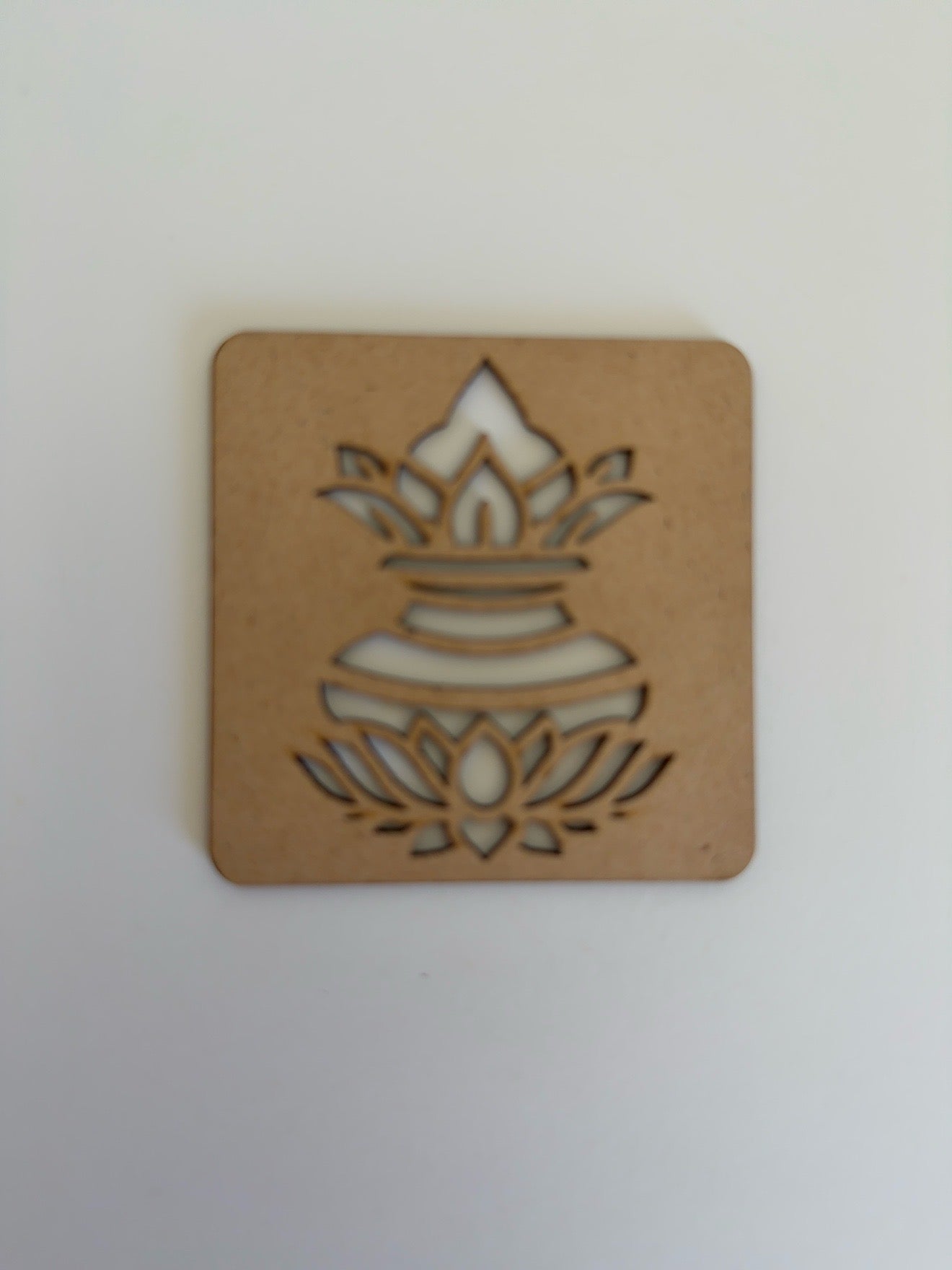 Lotus Kalash Rangoli Stencil – Sacred Prosperity Design