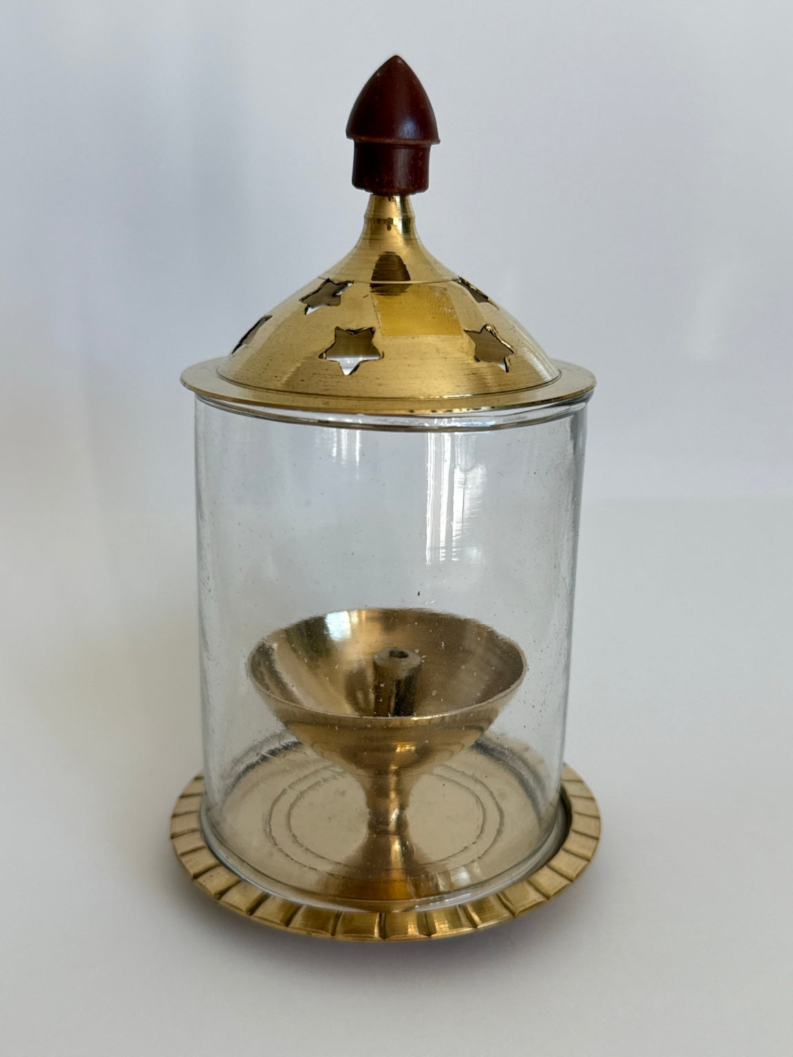 Bhuleshwar Market Brass & Glass Diya Lantern