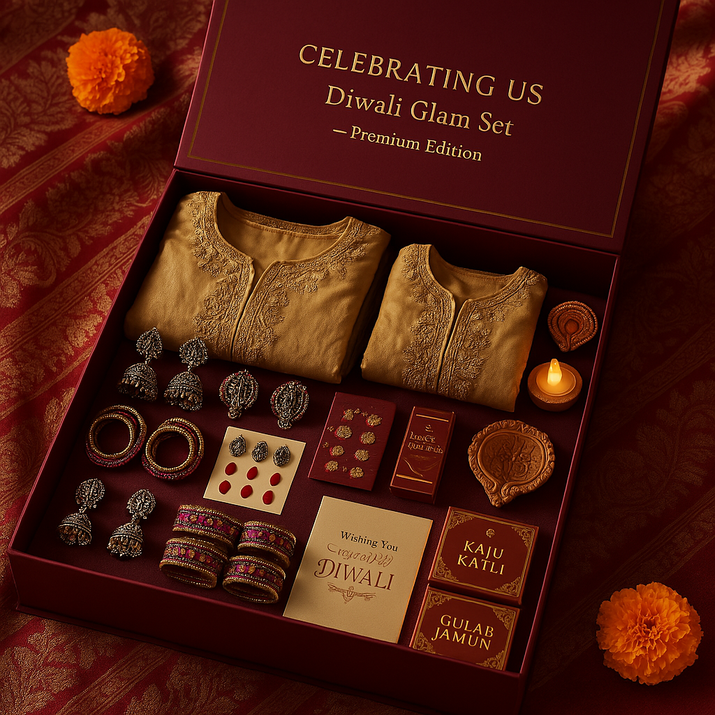 Mother-Daughter Diwali Glam Set – Premium Edition