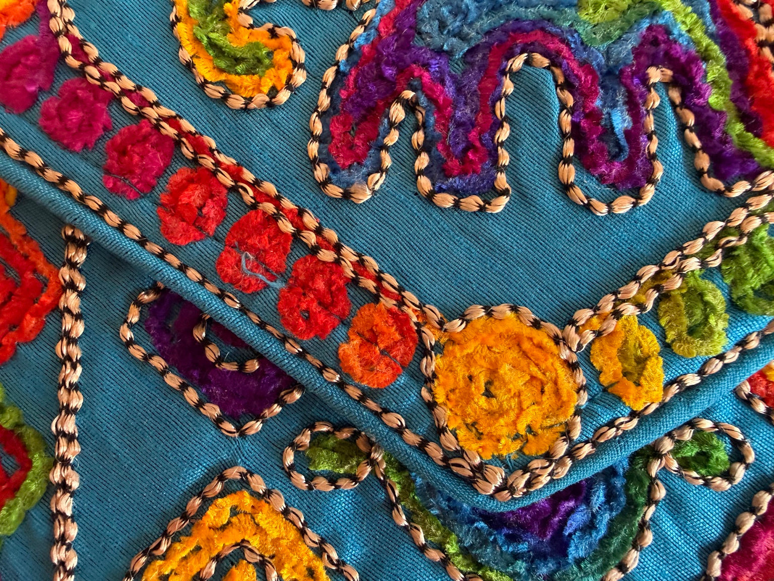 Handcrafted Rajasthani Embroidered Women's Purse – Turquoise Blue Artisan Handbag | Jaipur Collection