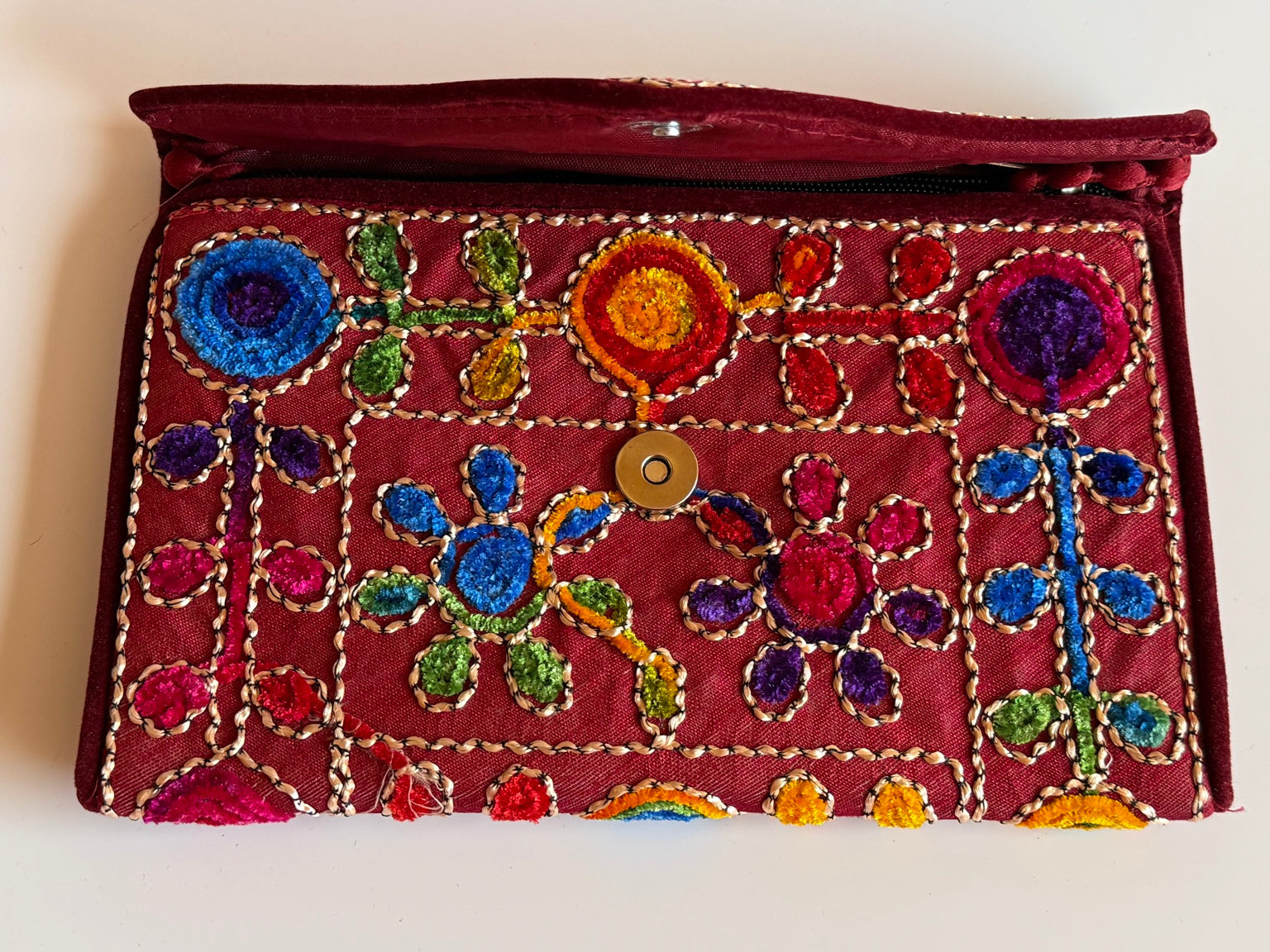 Handcrafted Rajasthani Embroidered Women's Purse – Multicolor Artisan Handbag | Jaipur Collection