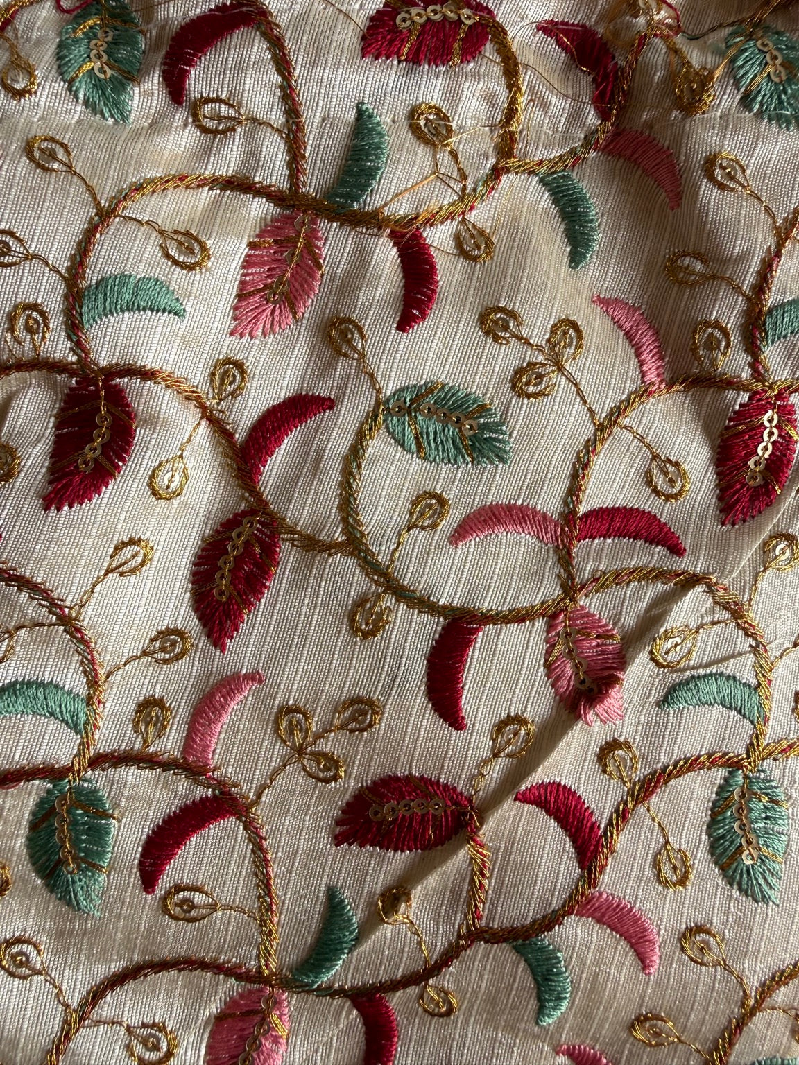 Handcrafted Pink Floral Embroidered Potli Purse with Pearl Handle | Ivory Wedding & Festive Handbag | Rajasthan Artisan Collection