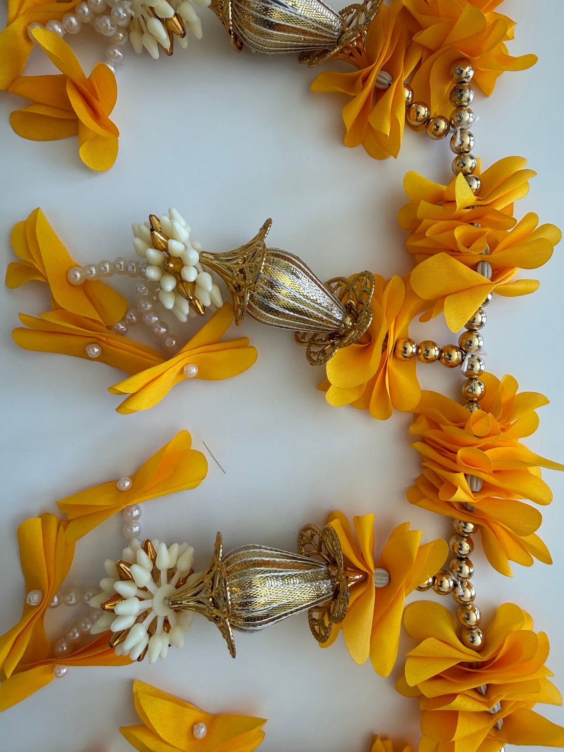 Handcrafted Marigold Door Toran – Yellow Floral Festival Hanging (3 Feet)