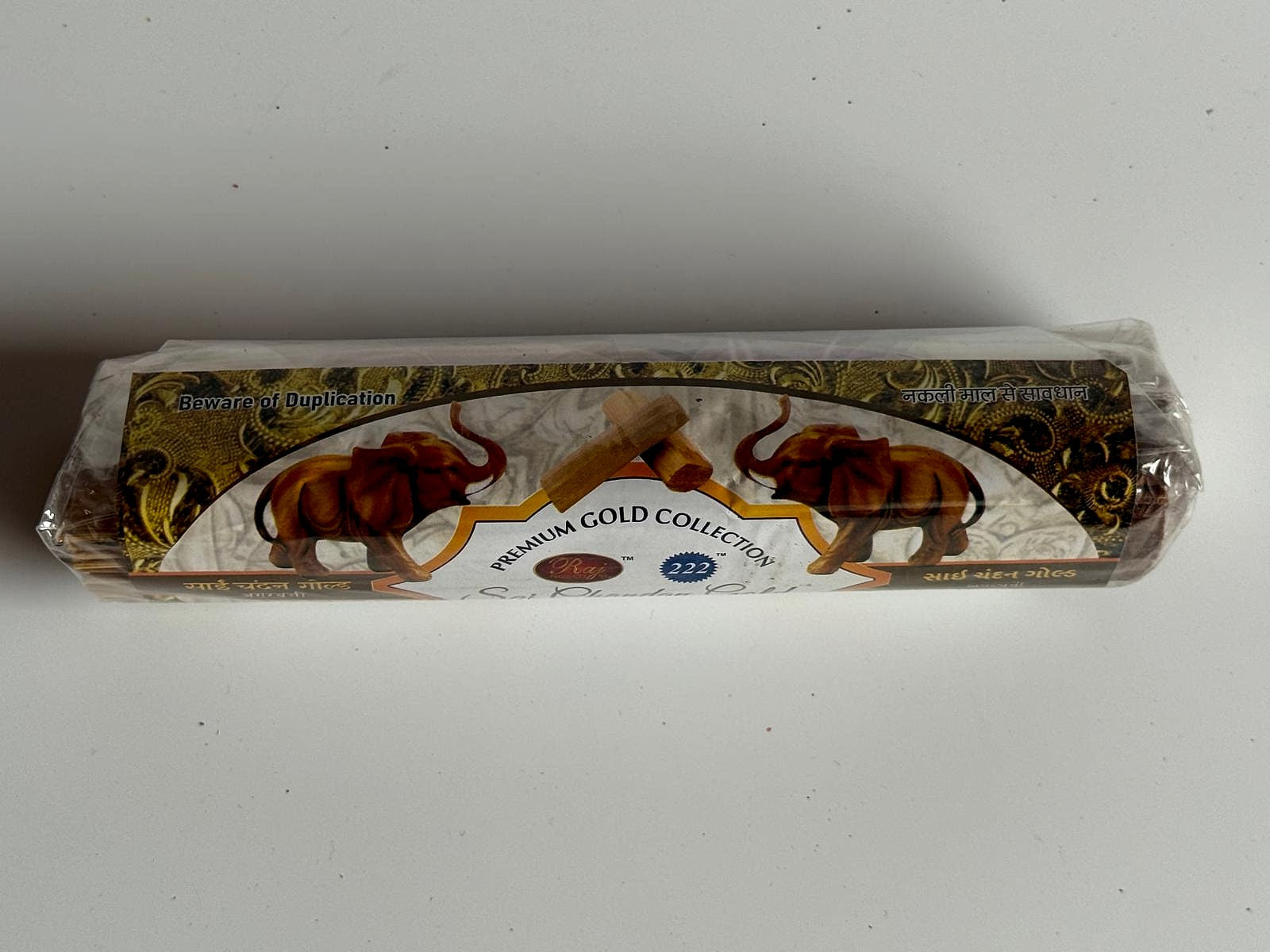 Top view of elegantly designed incense pack