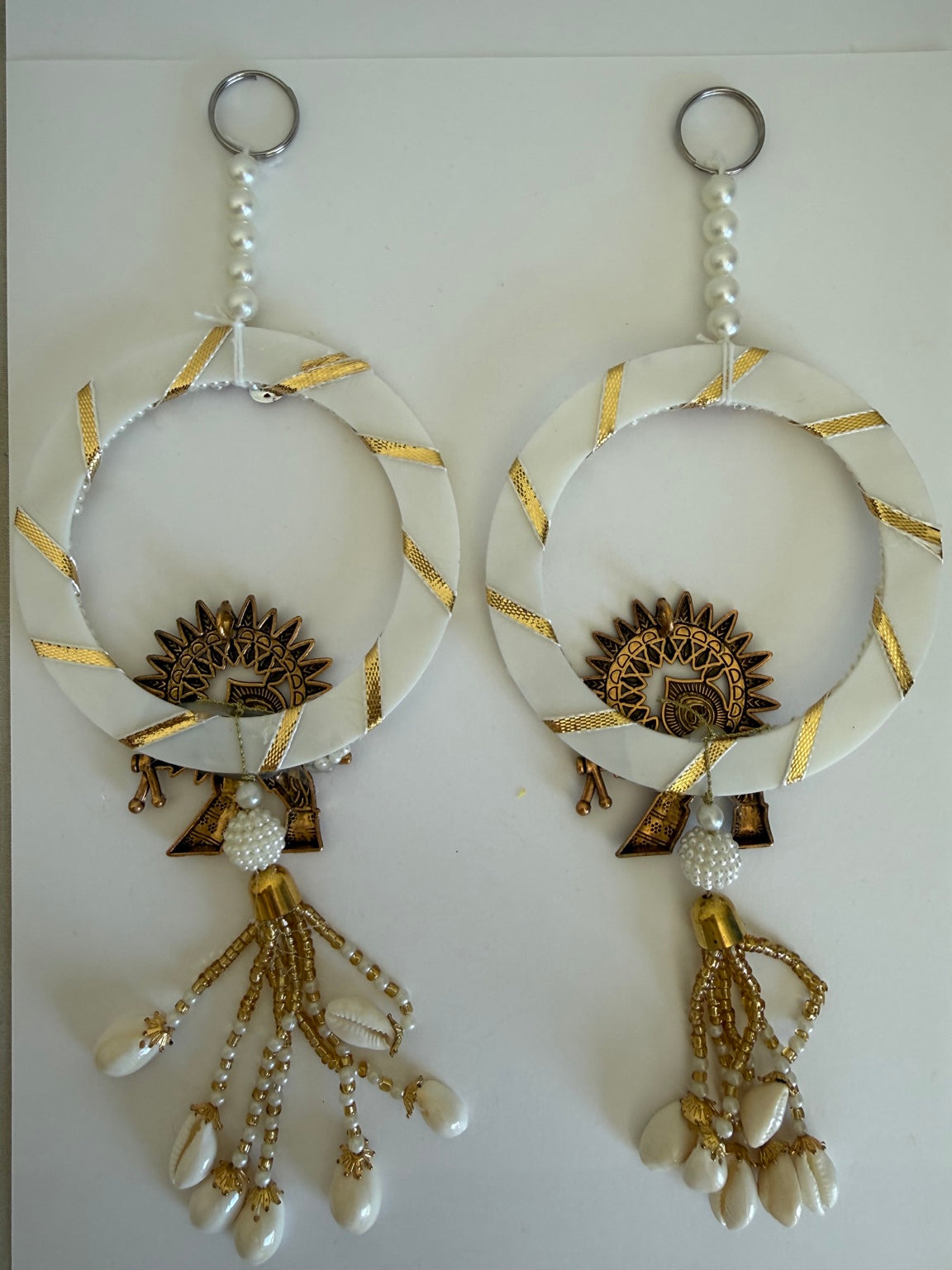 Shubh Labh Pearl Door Hanging Set – Traditional Indian Toran Pair