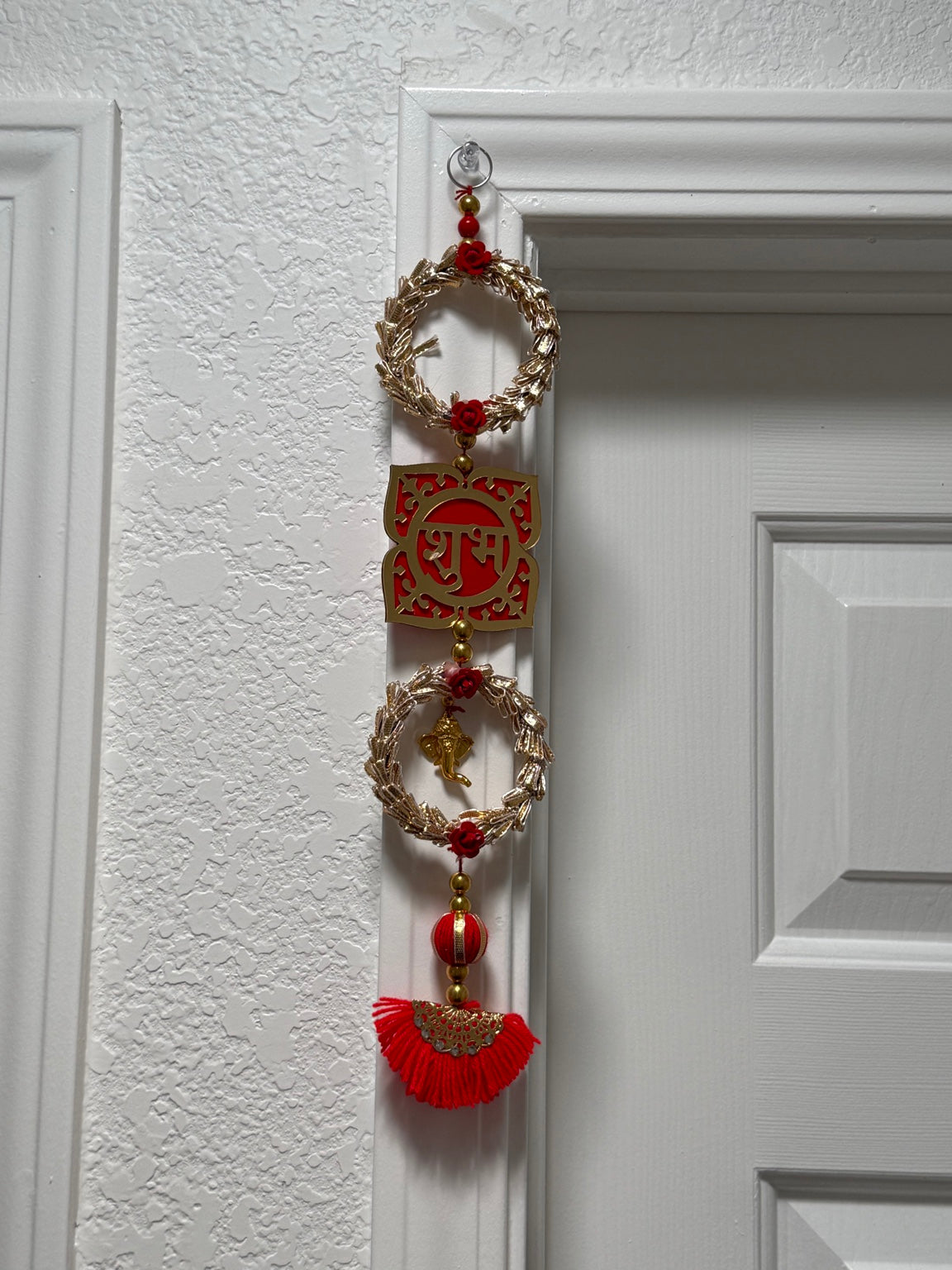 Shubh Labh Decorative Door Hanging Set – Handcrafted Ganesh Auspicious Wall Accent (Pair)