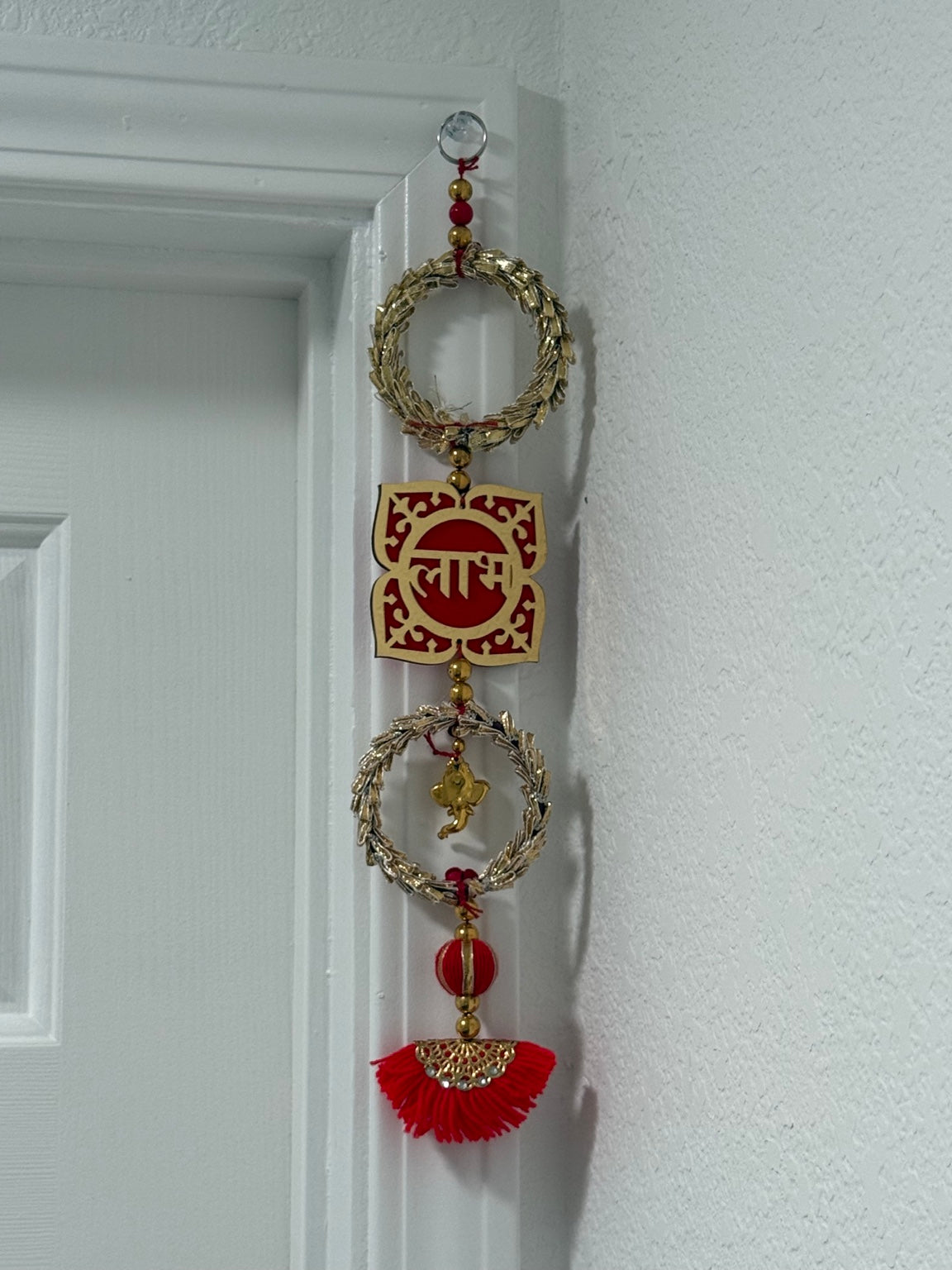 Shubh Labh Decorative Door Hanging Set – Handcrafted Ganesh Auspicious Wall Accent (Pair)