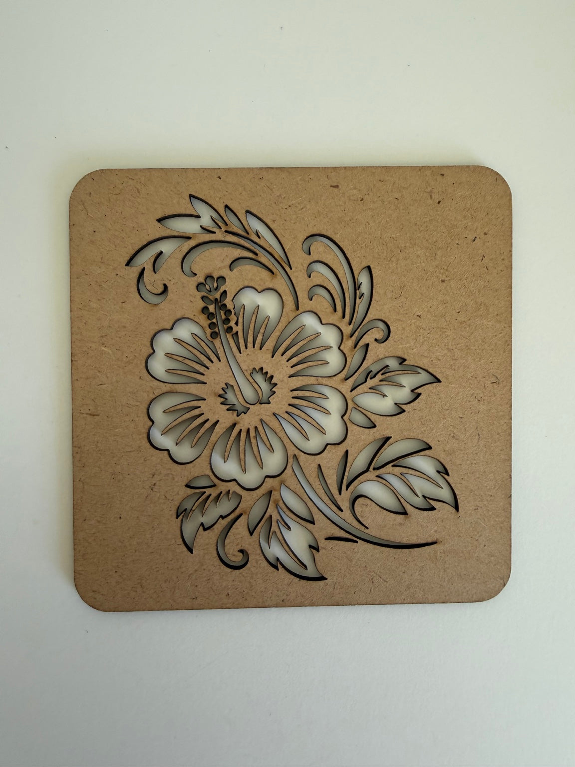 Hibiscus Floral Rangoli Stencil – Reusable Festival Decoration Template
