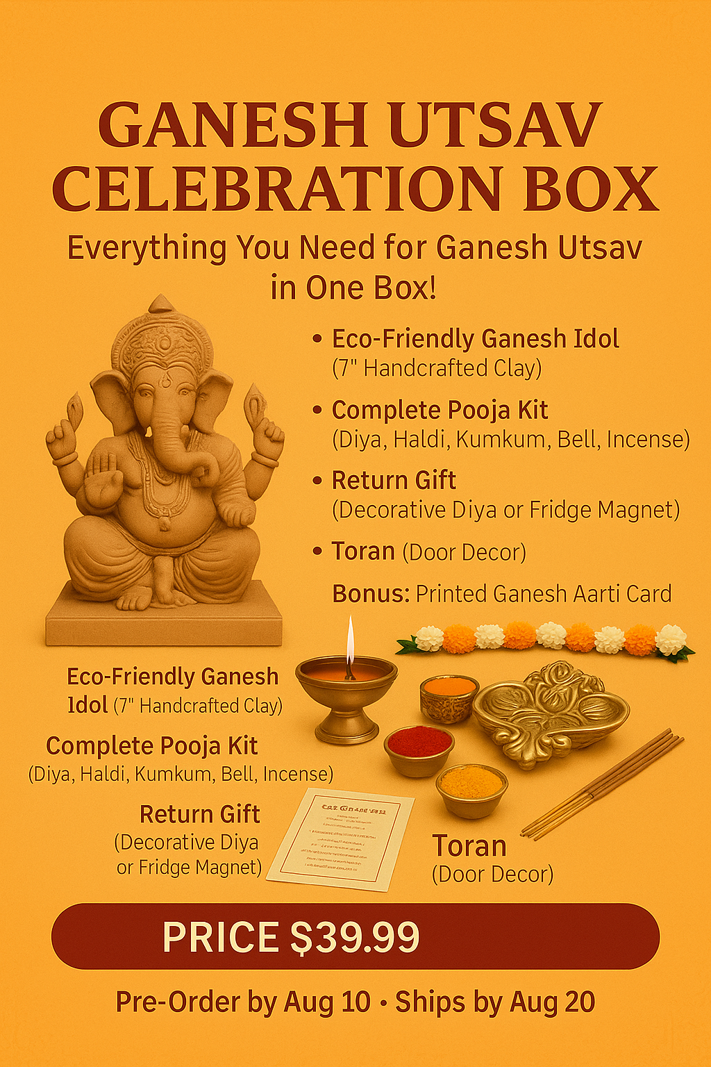 Ganesh Utsav Box – Celebrate Bappa's Arrival with Rituals, Sweets & Joy