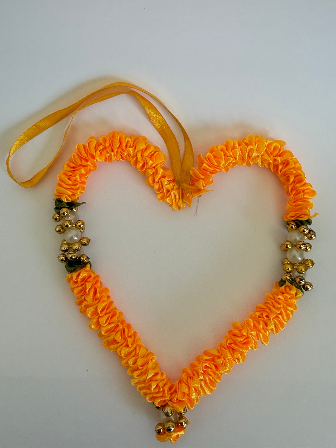 Handcrafted Marigold Style Pooja Garland – Decorative Temple Toran (Yellow)