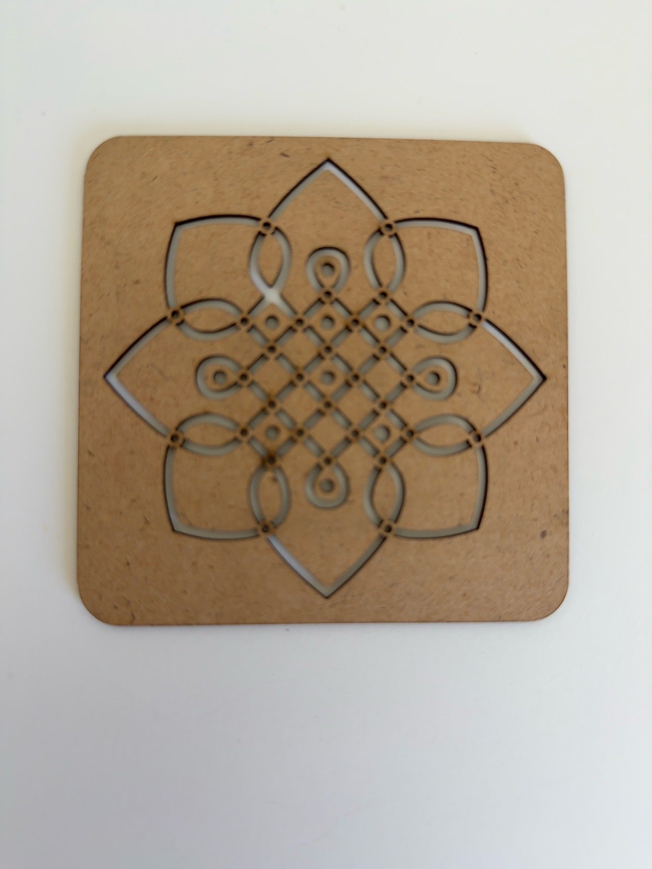 Sacred Lotus Kolam Rangoli Stencil – Traditional Festival Floor Art Template